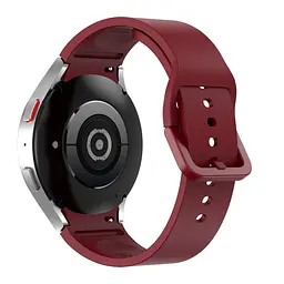Ремінець для Samsung Galaxy Watch 4 44mm - темно-червоний ширина кріплення 20мм силікон Watchbands Color Angle (W29-6WB10289017) - мініатюра 2