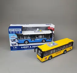 Автобус WY 910 AB (24) 2 види, інерція, світло, звук, в коробці
