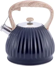 Чайник Whistling Kettle Black із нержавіючої сталі зі свистком Kamille Ø19х24.5 см kuh0006801 - мініатюра 2