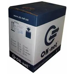 Кабель мережевий OK-Net UTP cat.5E 305m негорючий (U/UTP-cat.5E LSFROH) (КПВнг-HF-ВП(350) 4 x 2 x 0,51) - мініатюра 2