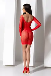 Напівпрозора мінісукня Passion BS101 One Size, red, рукави-мітенки - мініатюра 9