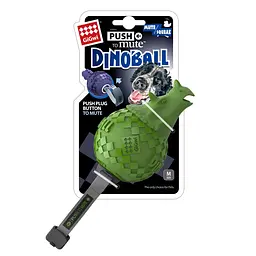 Іграшка для Собак Gigwi Dinoball Динозавр Зелений зі звуком, що відключається 14 см - мініатюра 3