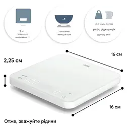 Ваги кухонні з функцією таймера та USB-зарядкою ADE KE 2100 - мініатюра 3