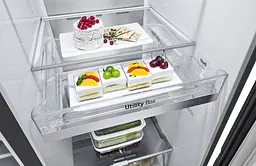 Холодильник LG SBS 179x91х74 холодильне відділення 414 л морозильне відділення 233 л 2 двері А+ NF Door in door чорний матовий (GC-Q257CBFV) - мініатюра 9