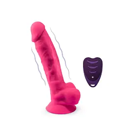 Вібратор Silexd Dildo Model 1 Size 8" LRS, 20 см (рожевий) - мініатюра 3