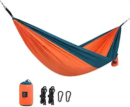 Туристичний двомісний гамак Naturehike NH21DC011 290х180см (Помаранчевий)