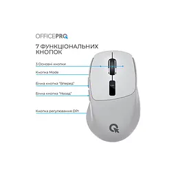 Мишка OfficePro M398G Wireless/Bluetooth Gray (M398G) - мініатюра 5
