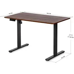 Стіл Mealux PowerDesk Lite XL Walnut (EVO-202 Lite Walnut/B) - мініатюра 2