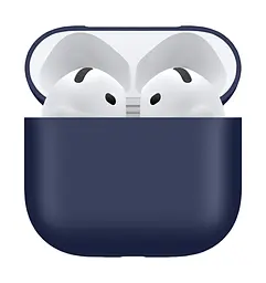 Чохол для навушників MAKE Apple AirPods 4 Silicone Dark Blue
