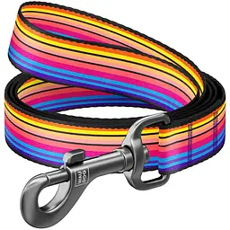 Повідець для собак Waudog Nylon Лінія 1, 122х2,5 см, різнокольоровий