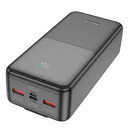 Акумулятор зовнішній Hoco J119B Sharp з 2 кабелями Type-C і Lightning (30000mAh) чорний - мініатюра 2