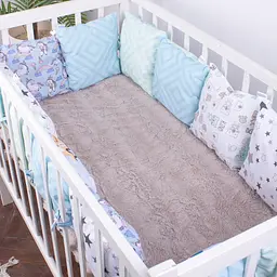 Подушки-борти MirSon Kids Time 18-100 Mint time блакитні 12 шт. - мініатюра 5