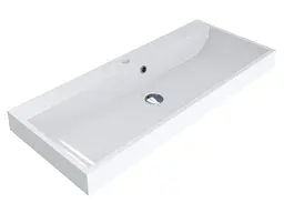 Умивальник Miraggio VARNA 1000 (0000252) Miramarble, Глянцевий, Накладний/Врізний, Білий