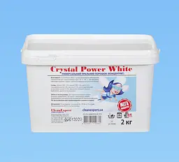 Універсальний безфосфатний пральний порошок, 2 кг., 64 прання Crystal Power White