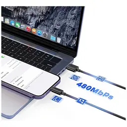 Кабель Usams US-SJ689 USB-A to Lightning 2.4A 1м Black SJ689USB01 (6958444909240) - мініатюра 7