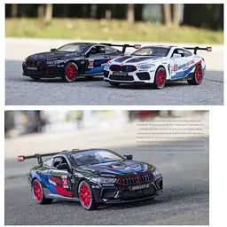 Колекційна металева модель гоночного автомобіля АвтоЕксперт BMW M8 GTE з інерцією, світлом та звуком 1:32 - мініатюра 8