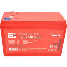 Акумулятор Merlion LiFePO4 12V [12,8V/7Ah/89,6Wh] [LFP12.8-7US] [152854]