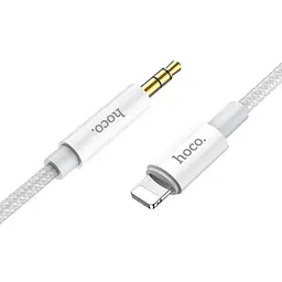 Кабель Hoco AUX UPA19 digital audio conversion cable Lightning White
