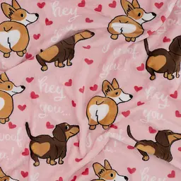 Плед Ardesto Flannel 160х200см, 100% поліестер, песики з сердечками (ART0123PB) - мініатюра 3