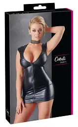 Міні-сукня Cottelli Party Wet Look Zip, M (чорний) - мініатюра 6