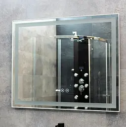 Дзеркало Dusel DE-M0061S1 Silver 75x100 см з годинником, Сірий - мініатюра 10