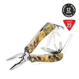 Мультитул Ganzo G107, (16.5 см) 22 функции, камуфляжный + бит и чехол