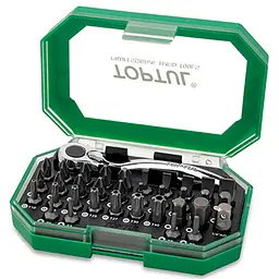 Комплект біти + тріскачка 1/4" 35од. Toptul hoz0007986