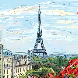 Інтер'єрна картина Париж, Єлисейські Поля, Ейфелева Вежа, Paris, France, la Tour Eiffel, інтер'єрний декор, 60×90 см (id0794) - мініатюра 3
