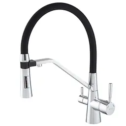 Змішувач для кухні Mixxus Premium Magnet 021 з гнучким виливом MI6973 Хром