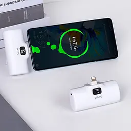 Портативний ЗП Power Bank WIWU Wi-P017-L Lightning 5000 mAh White - мініатюра 5