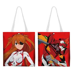 Шоппер еко-сумка Євангеліон Аска Ленглі Evangelion Asuka Langley 33 х 37 см двосторонній