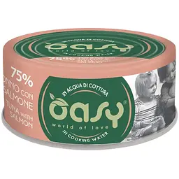 Вологий корм Oasy Cat Wet More Love для дорослих котів тунець з лососем 70 г