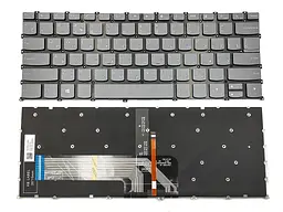 Клавіатура для Lenovo Yoga Slim 7-14ARE05 7-14IIL05 7-14ITL05 (RU Black з Blue підсвічуванням)