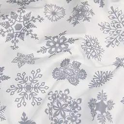 Простирадло Cosas на резинці 90х200х25 snowflakes, срібло (SnowflakesGrey_90x200x25) - мініатюра 4