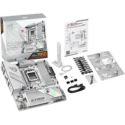 Материнська плата Asus Rog Strix B850-G Gaming WIFI sAM5 B850 4xDDR5 M.2 HDMI DP WiFi BT mATX білий - мініатюра 2