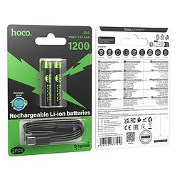 Батарейки Hoco JA4 AAA rechargeable lithium battery(2PCS)