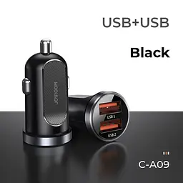 Адаптер автомобільний JOYROOM Mini dual-port Smart car charger C-A09 2USB 5A 30 W - мініатюра 3