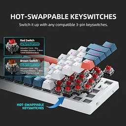Ігрова механічна дротова клавіатура Machenike K500-B61 / Red Switch / Hot Swapping - мініатюра 5