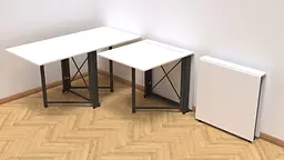 Стіл-книга трансформер Оріон 2 Ferrum-decor 750x1520x730 Чорний метал ДСП Біле 16 мм (FRD-104583) - мініатюра 7