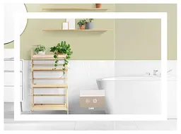 Дзеркало Lidz Kubis (KU1) 900х700 мм з LED-підсвічуванням Touch LD78LF9049070 - мініатюра 1
