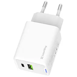 Зарядний пристрій ColorWay C101E GaN Mini 45 Вт PD PPS USB-C + USB-A QC 4.0 білий (CW-CHS060PD-WT) - мініатюра 5