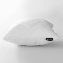 Подушка Ideia Nordic Comfort чохол зі стібкою антиалергенне волокно 50х50 см біла (8-34688) - мініатюра 3