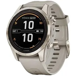 Смарт-годинник Garmin Fenix 7S Sapphire Solar Soft Gold w. Light Sand Band (010-02776-14/15)