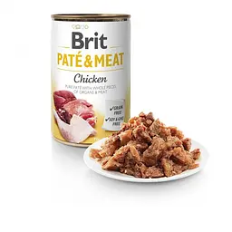 Вологий корм для собак Brit Pate & Meat Chicken 0,4 кг (курка та яловичина) - мініатюра 2