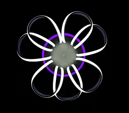 Люстра стельова LED Splendid Ray L78586/7, 224W, білий, сучасний стиль, з пультом, 58 см - мініатюра 5