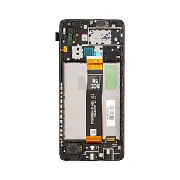 Дисплей для смартфона (телефону) Samsung Galaxy A02 (2021) SM-A022, black (у зборі з тачскріном)(з рамкою)(Service Original)