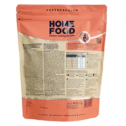 Сухий корм для стерилізованих котів великих порід Home Food телятина з лососем та в’яленими томатами 400 г - мініатюра 3