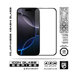 Захисне 3D скло для Apple iPhone 17 Air, Icon 3D, загартоване, 9H, загартоване скло, повне проклеювання, протиударне, глянсове з олеофобним покриттям, на весь екран, сумісне з чохлами, проста установка, ArmorStandart (ARM86215) - мініатюра 2