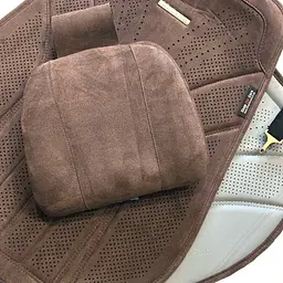 Подушка на підголівник Maybach з ефектом пам'яті Алькантара 270 x 250 x 75 мм Коричневий 1 шт - мініатюра 6