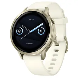 Смарт-годинник Garmin Venu 4 41mm Lunar Золотистий with Bone Silicone Band (010-03013-00) - мініатюра 3